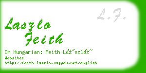 laszlo feith business card